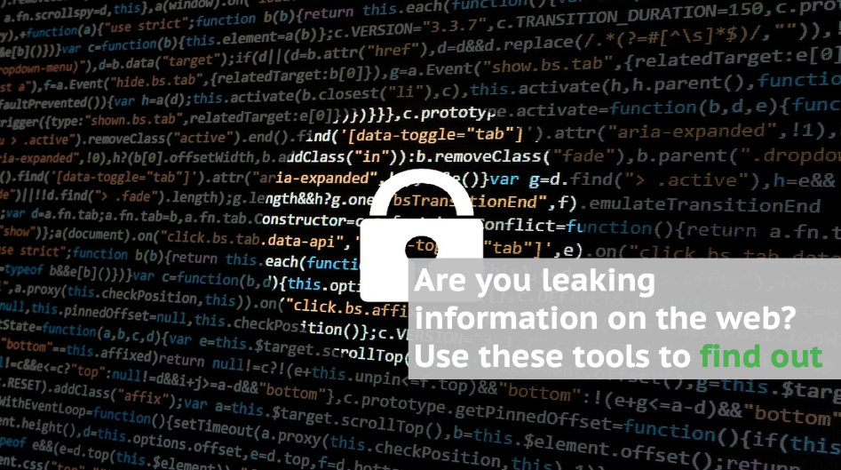 Are you leaking information on the web? Use these tools to find out